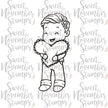 Digital Stamp - My Wee Valentine: Heath with a Heart
