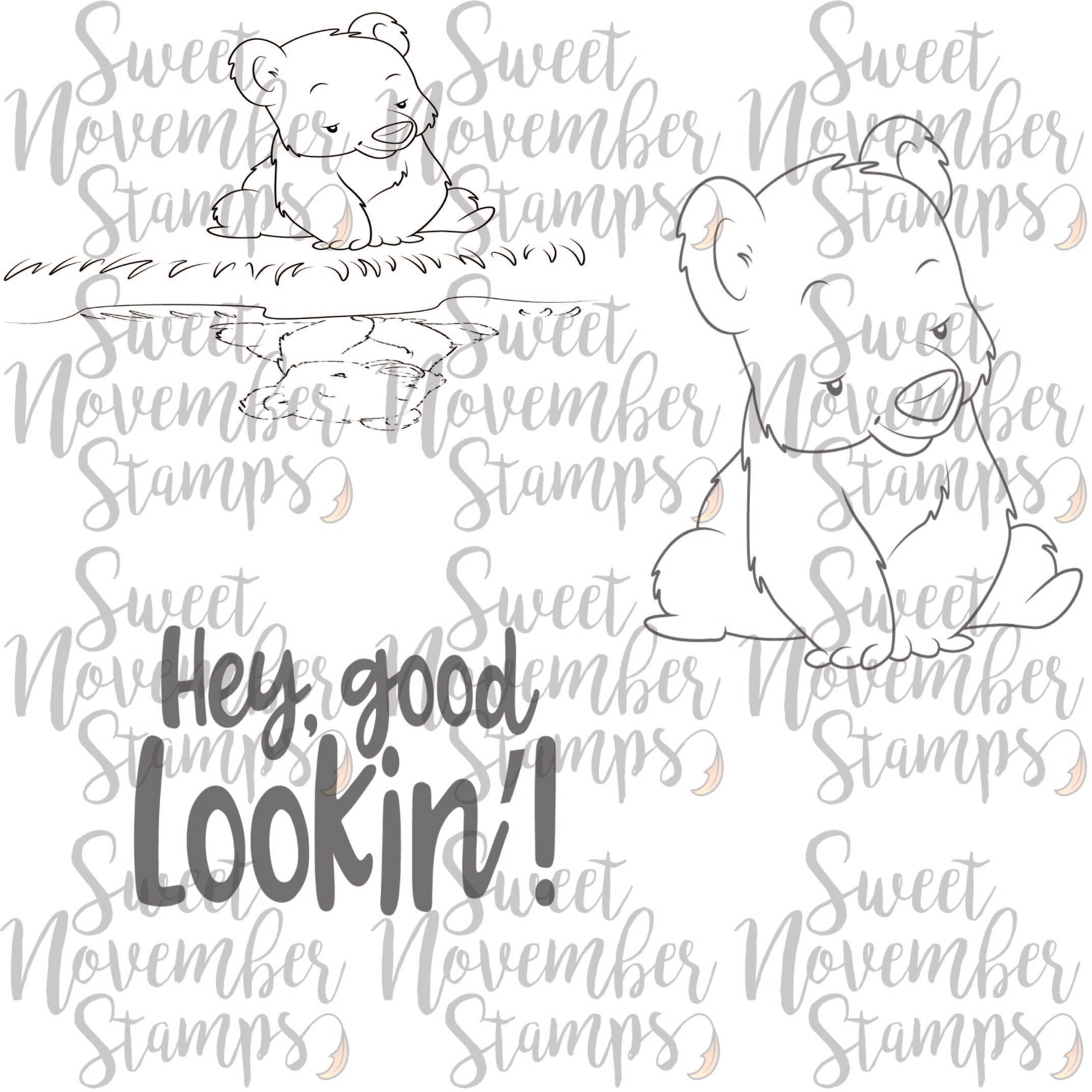 Digital Stamp - Reflections: Honey Bear