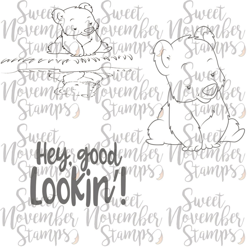 Digital Stamp - Reflections: Honey Bear