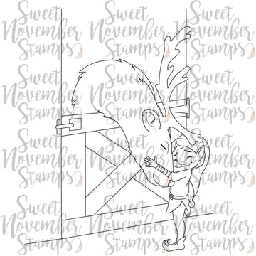 Digital Stamp - North Pole Snapshots: Hugs for Blitzen
