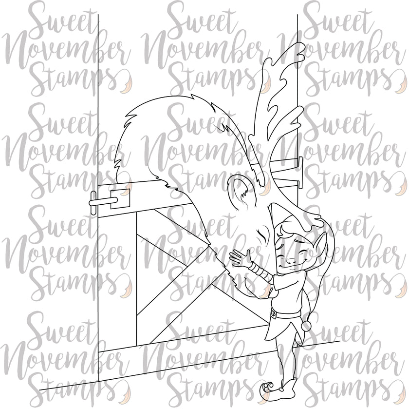 Digital Stamp - North Pole Snapshots: Hugs for Blitzen