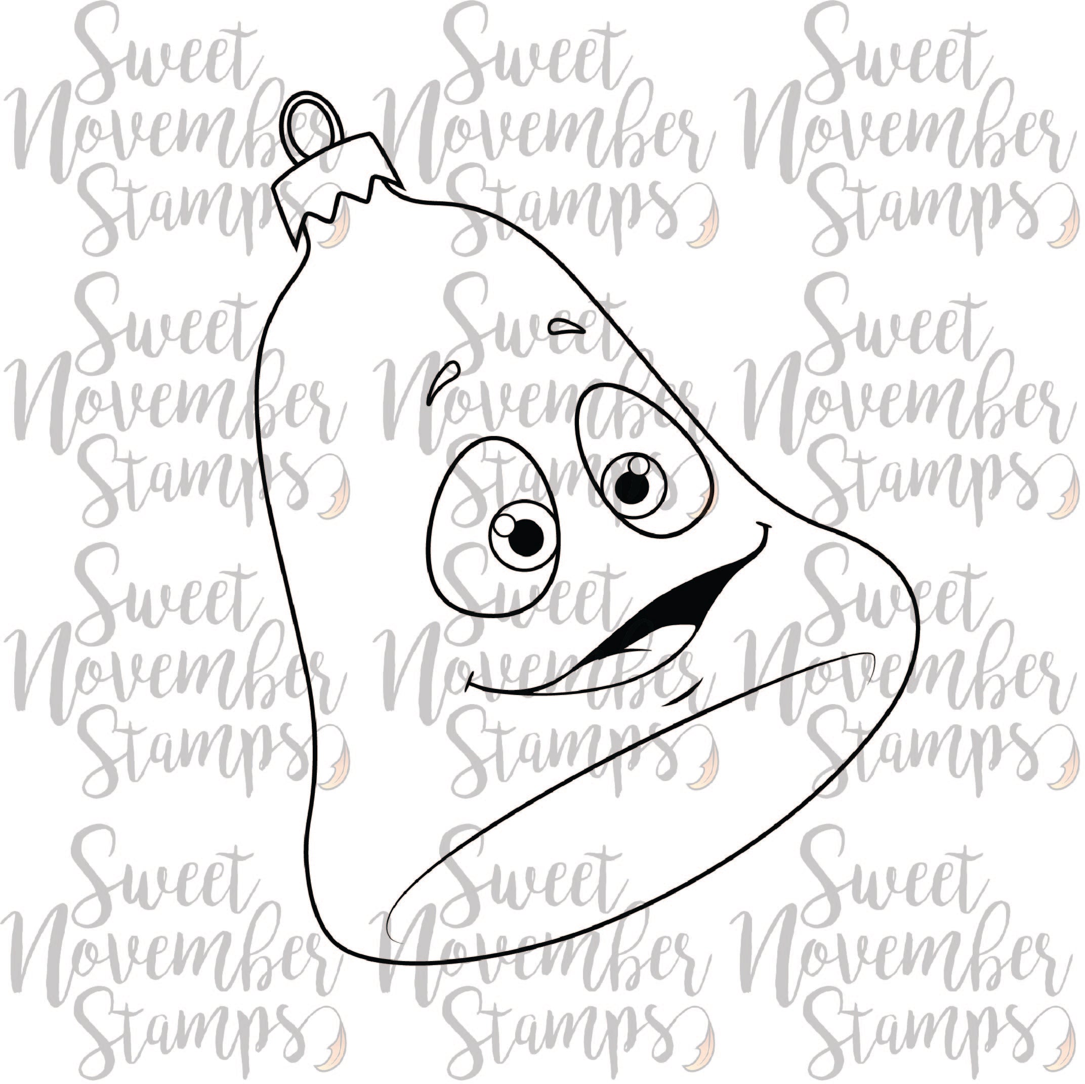 Digital Stamp - Happy Tree Ornament: Bell