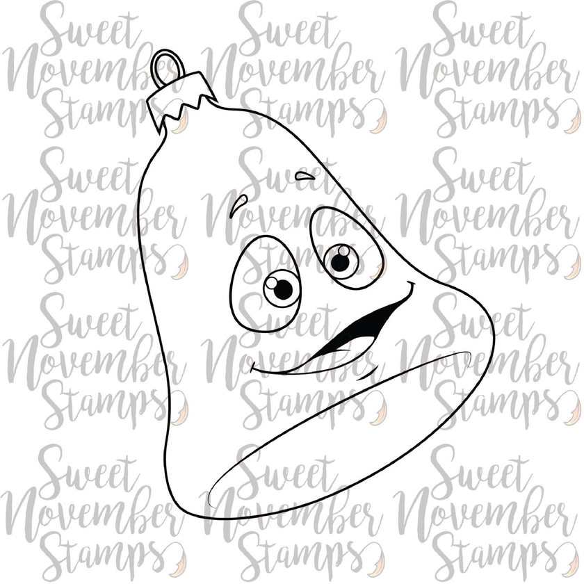 Digital Stamp - Happy Tree Ornament: Bell