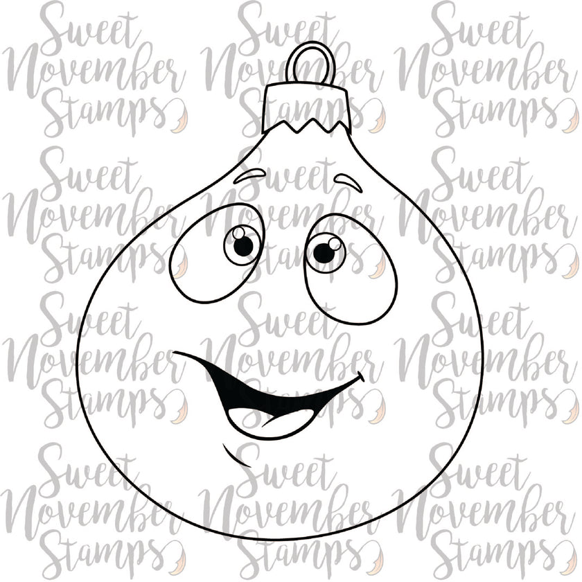 Digital Stamp - Happy Tree Ornament: Round