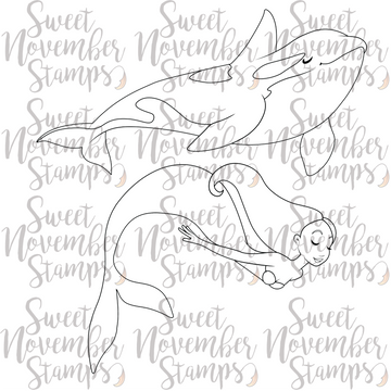 Digital Stamp - Issa and Mel the Orca