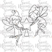 Digital Stamp - Tree Trimming Fairies:  Jingle Belle and Tippy Wisp