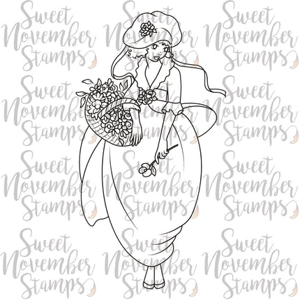 Digital Stamp - Vintage Spring Ladies: Josephine