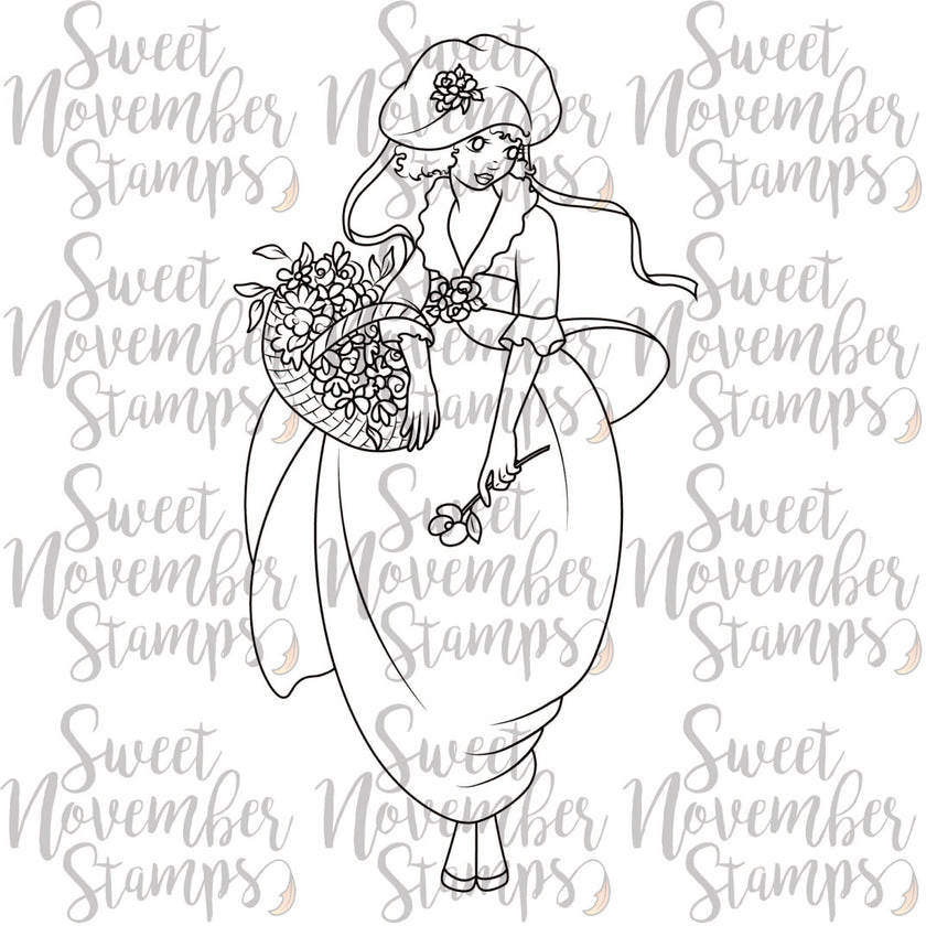 Digital Stamp - Vintage Spring Ladies: Josephine