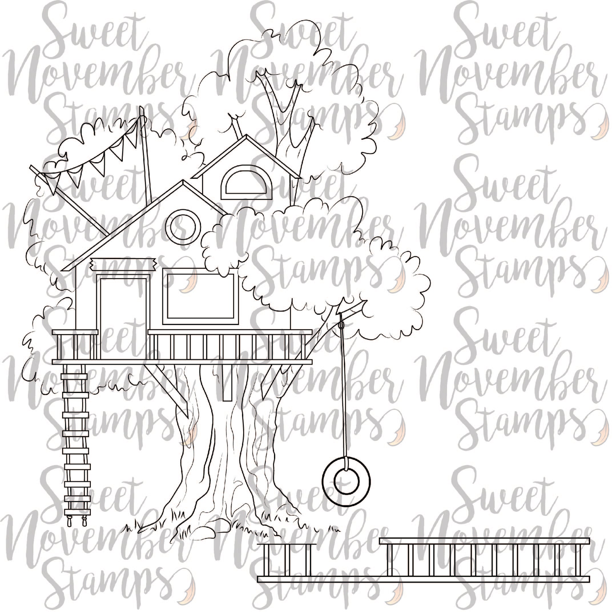 Digital Stamp - Tree House Fun: Background Builder - Kids Tree House
