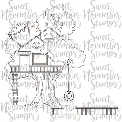 Digital Stamp - Tree House Fun: Background Builder - Kids Tree House