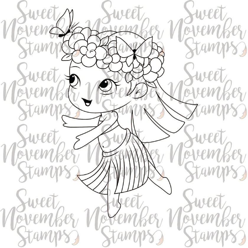 Digital Stamp - Tropical Flutterbees: Kiely