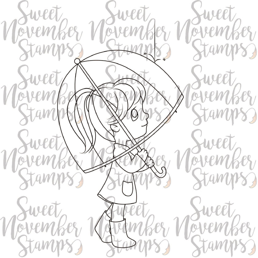 Digital Stamp - Umbrella Kids: Kisa