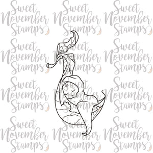 Digital Stamp - Sweet November Vault: Baby Fairies - Leaf