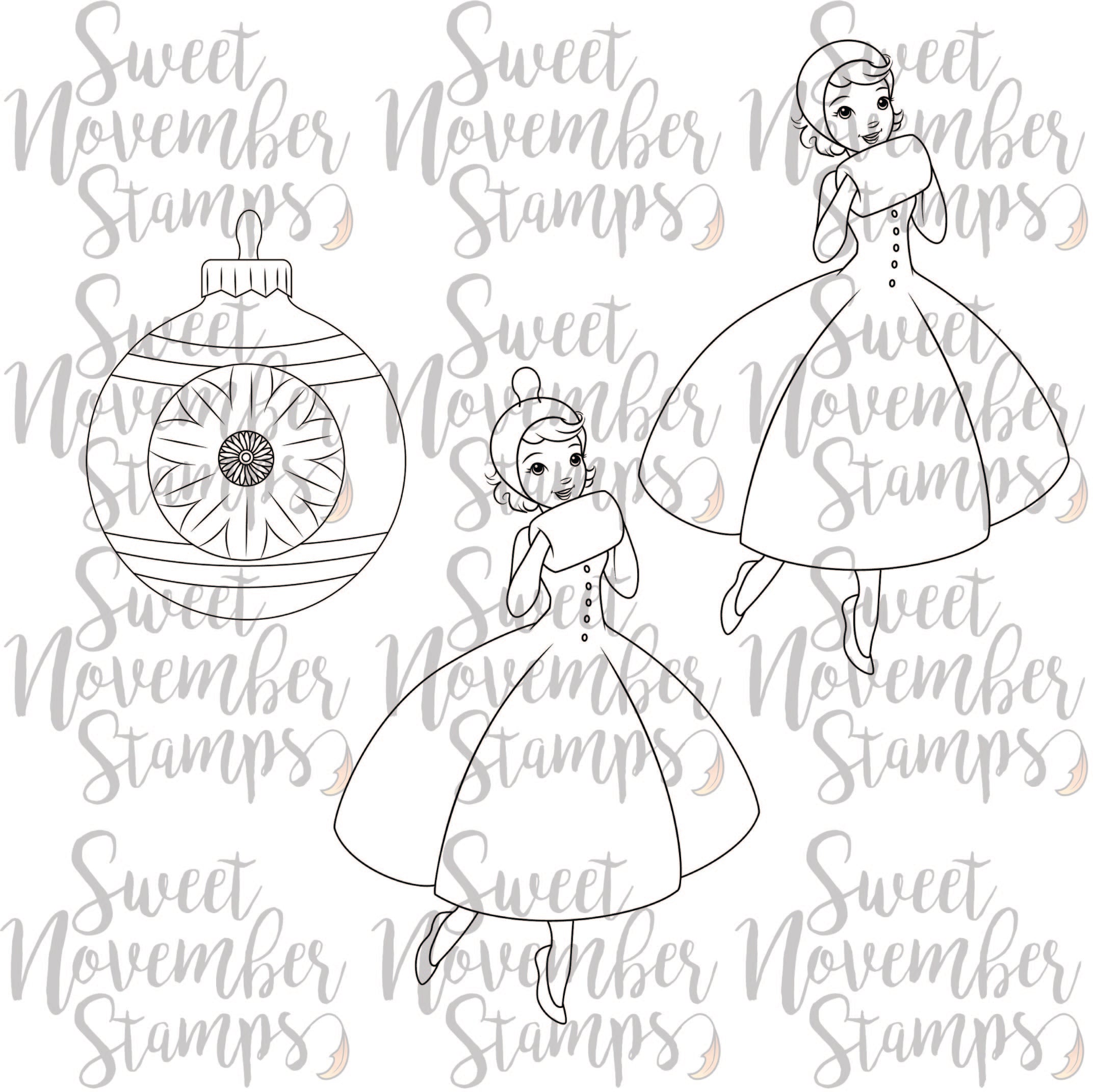 Digital Stamp - Shiny Brite: Merry Margaret