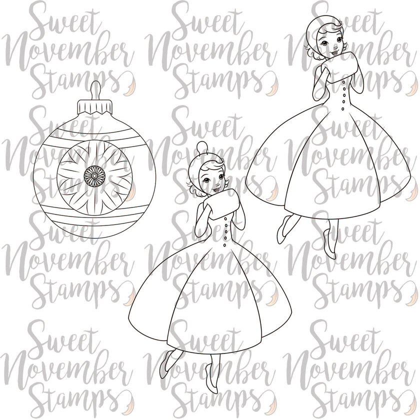 Digital Stamp - Shiny Brite: Merry Margaret