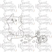 Digital Stamp - Midnight's Christmas Adventures: Midnight Oops Poinsettia