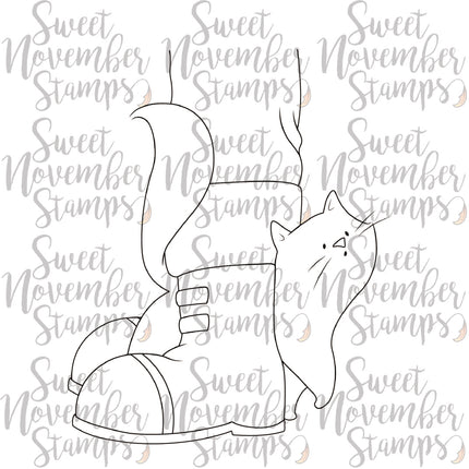 Digital Stamp - Midnight's Christmas Adventures: Midnight and Santa