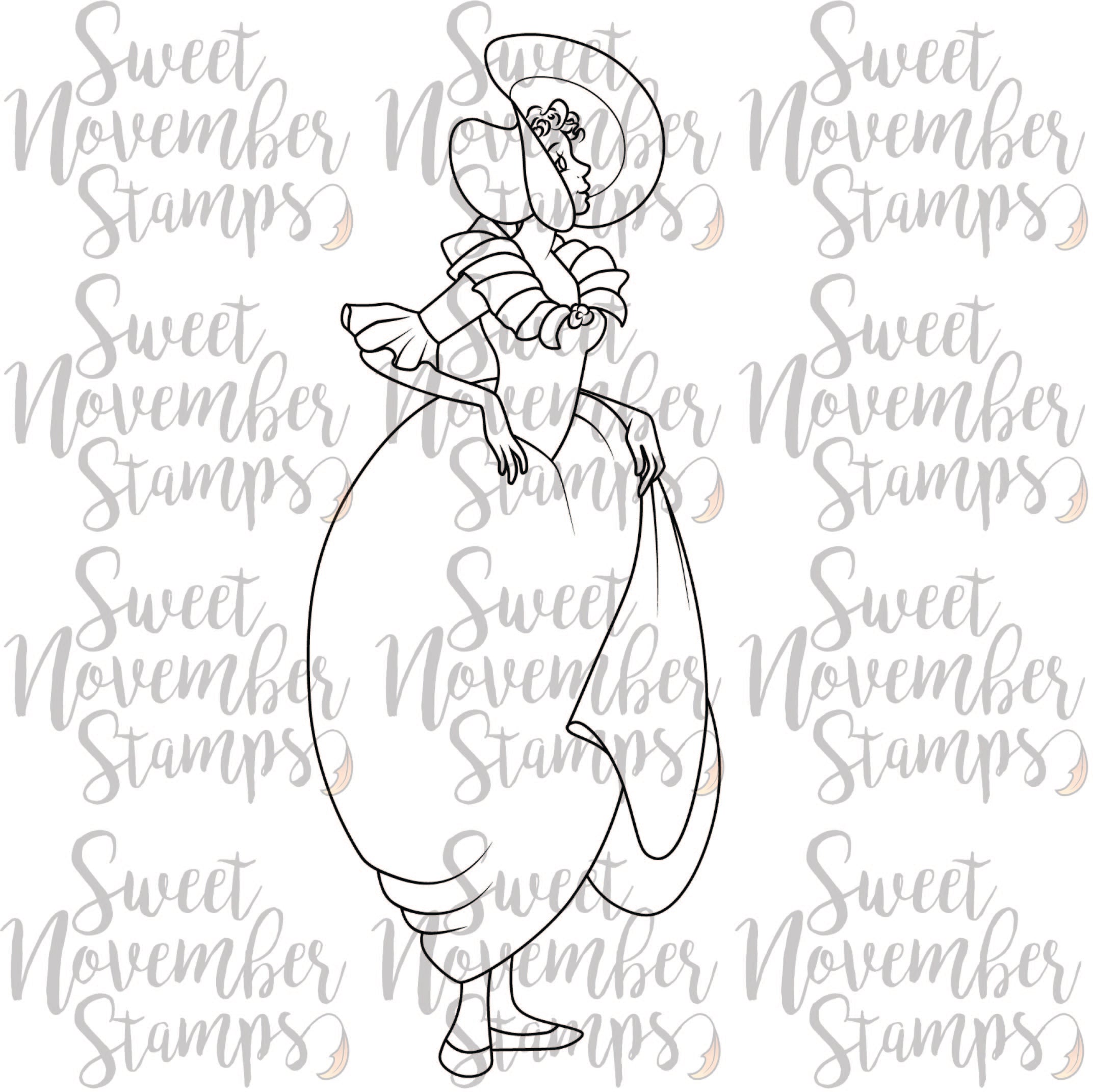 Digital Stamp - Vintage Spring Ladies: Myrtle
