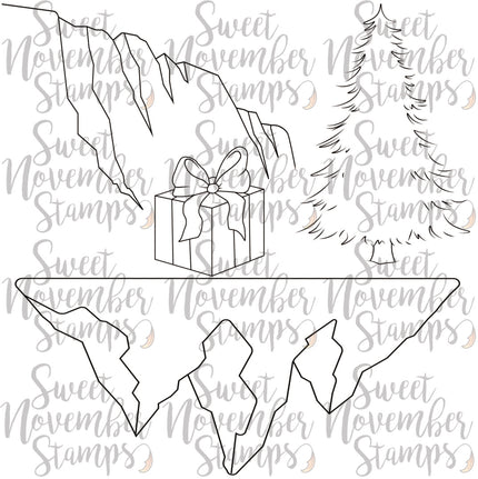 Digital Stamp - North Pole Friends: Background Builder Set