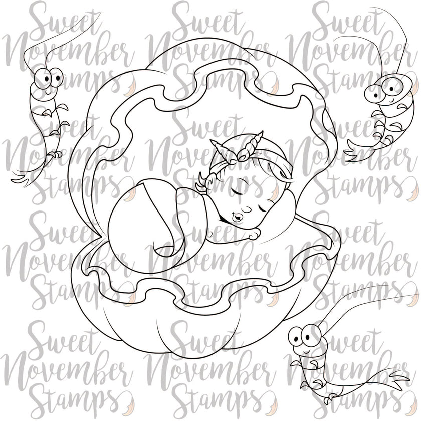 Digital Stamp - Merbabies: Pebble, Gumbo, Jumbo and Little Fry