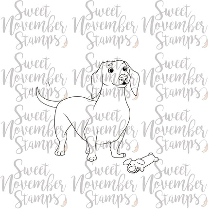 Digital Stamp - Dog Park: Pickle the Dachshund