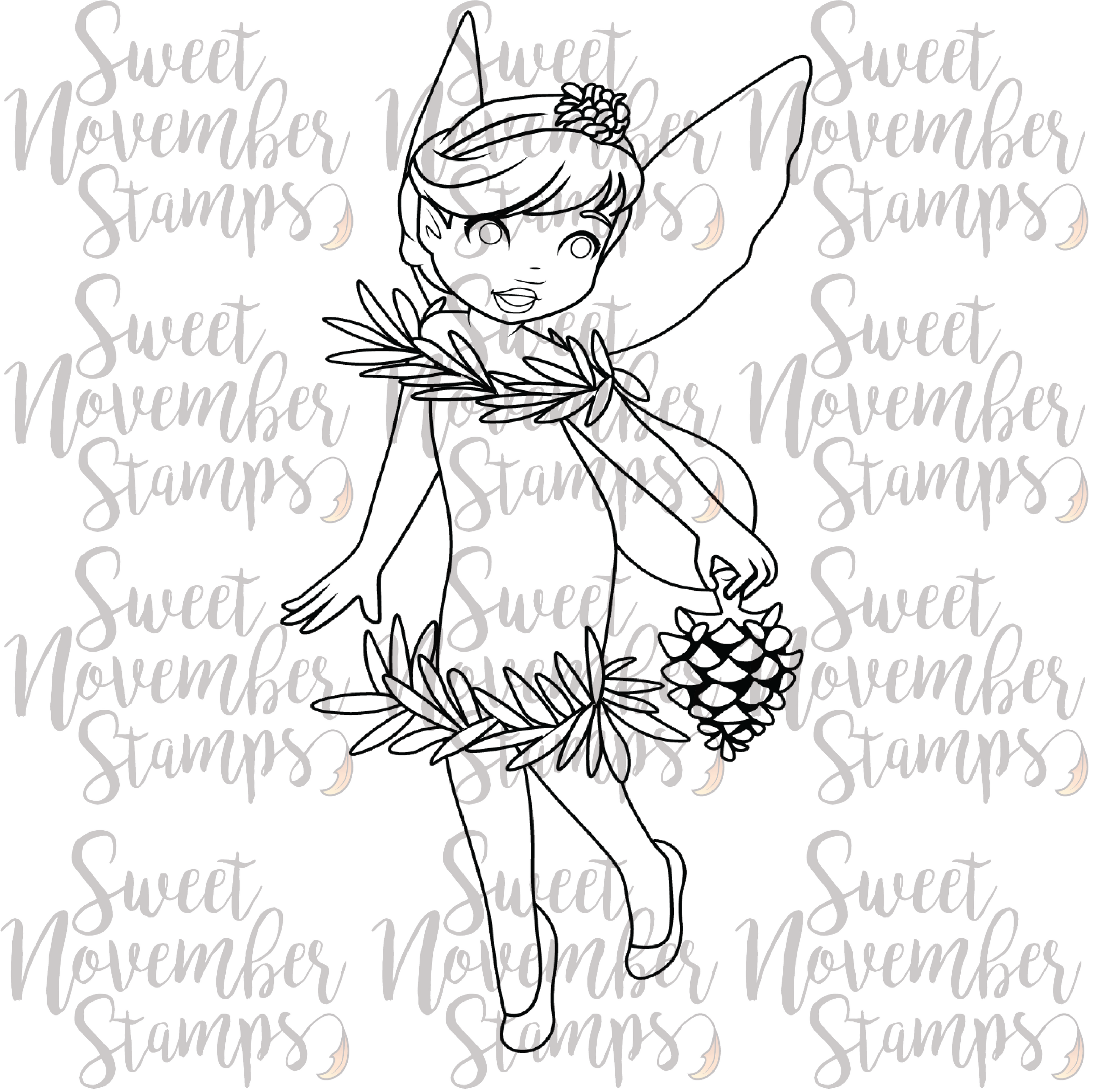 Digital Stamp - Pine Fairy