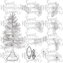 Load image into Gallery viewer, Digital Stamp - Scene Builder Set: Pine Tree and Pine Branches
