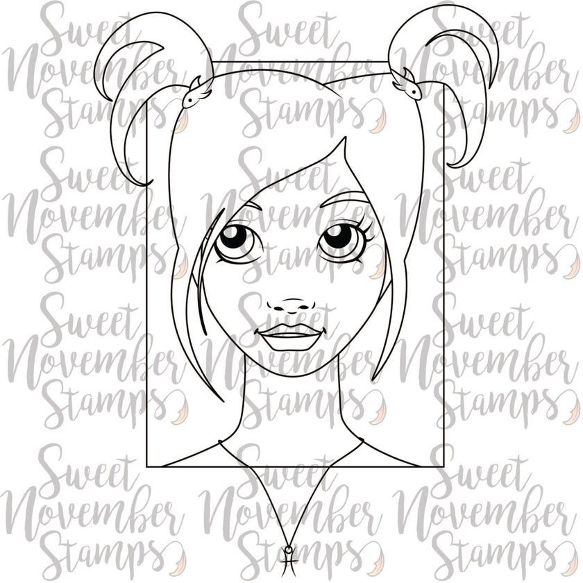 Digital Stamp - Zodiac Girl: Pisces