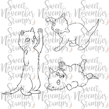 Digital Stamp - Playful Kittens