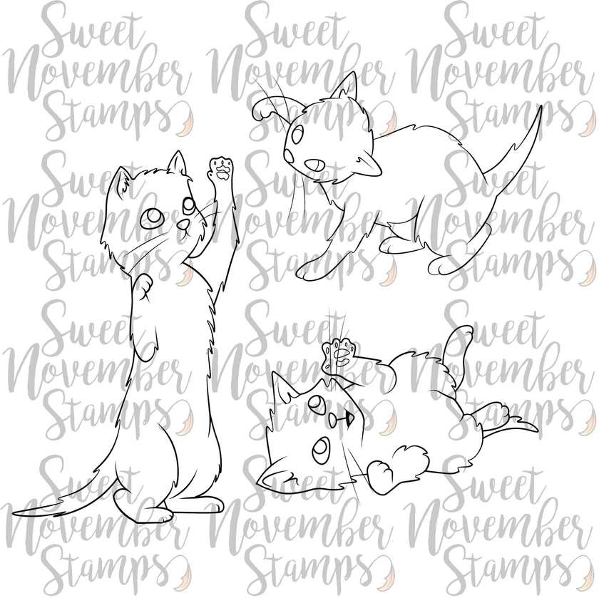 Digital Stamp - Playful Kittens