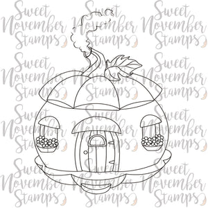 Digital Stamp - Background Builder: Pumpkin House