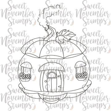Digital Stamp - Background Builder: Pumpkin House