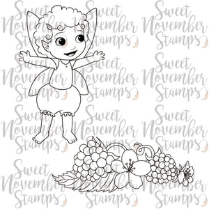 Digital Stamp - Summer Fruit Fairies: Raspberry