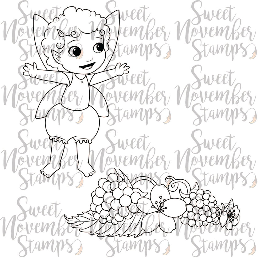 Digital Stamp - Summer Fruit Fairies: Raspberry