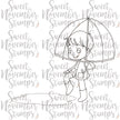 Digital Stamp - Umbrella Kids: Regen