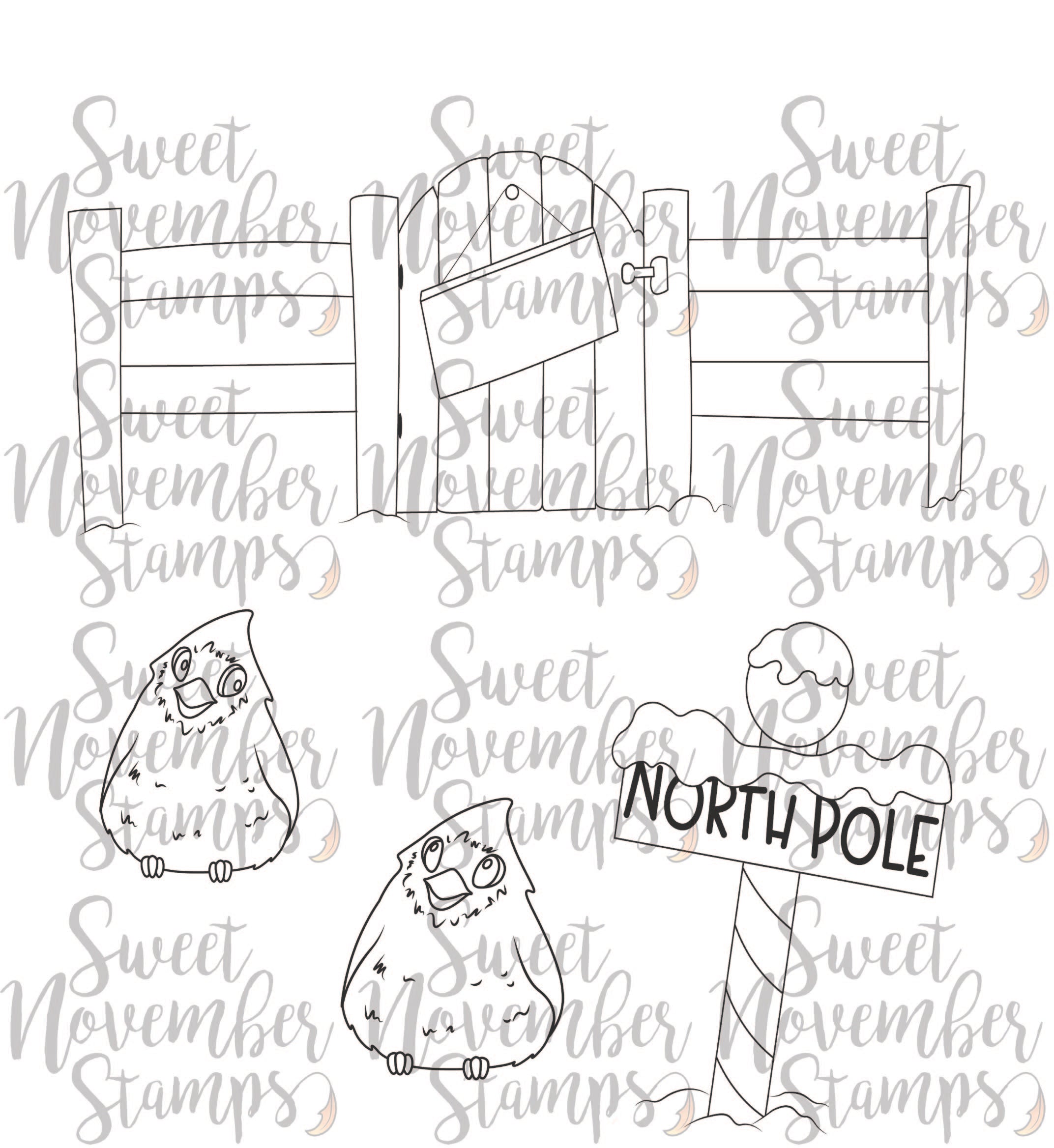 Digital Stamp - Reindeer Games: Scene Builder Set