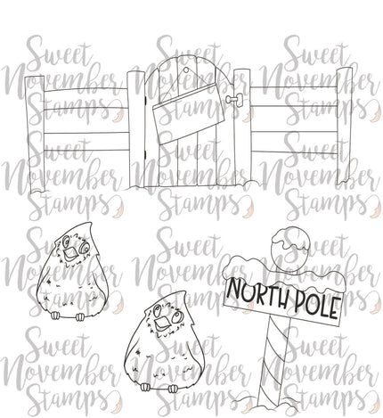 Digital Stamp - Reindeer Games: Scene Builder Set