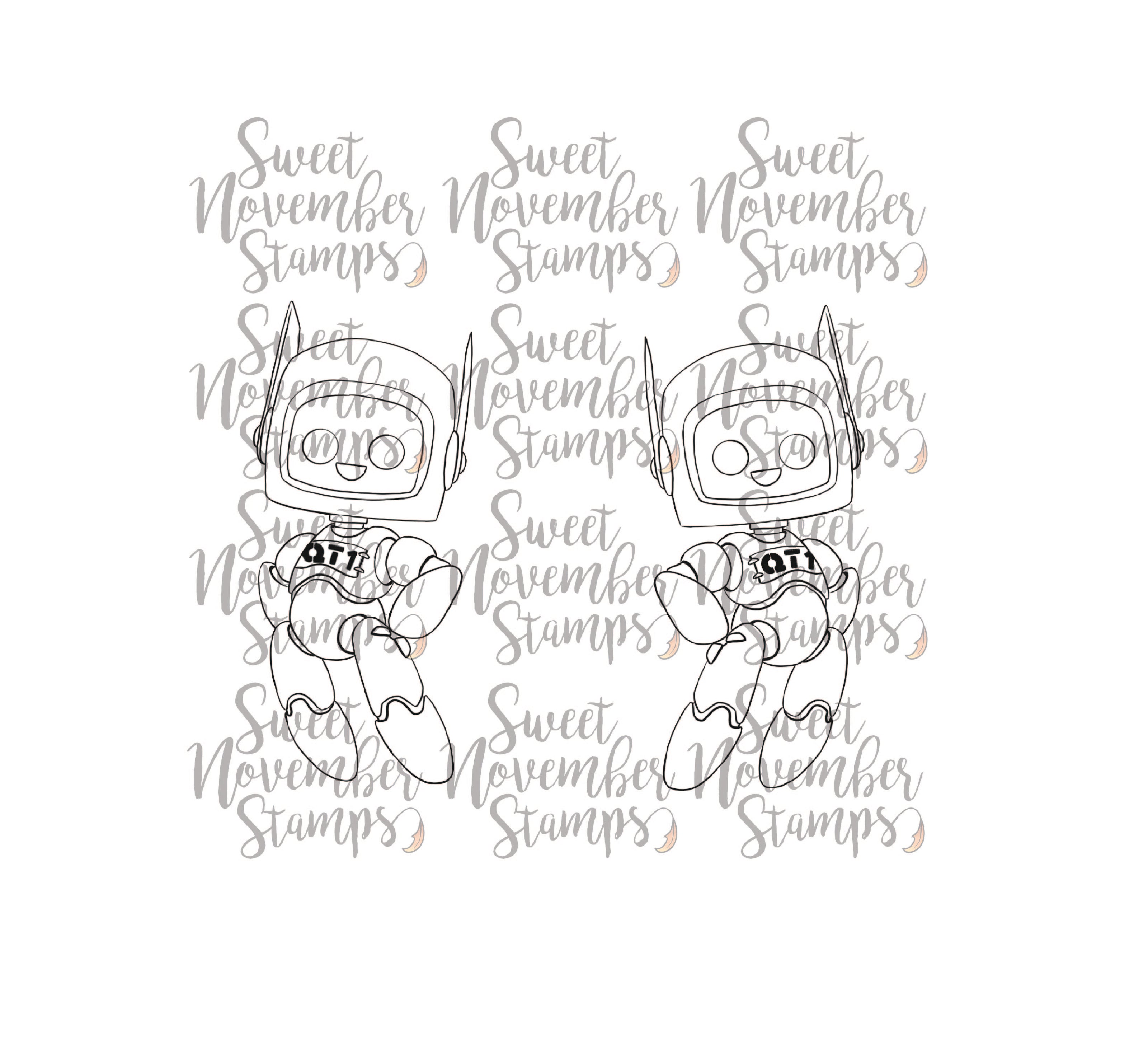 Digital Stamp - Robots vs Aliens: Robot QT1