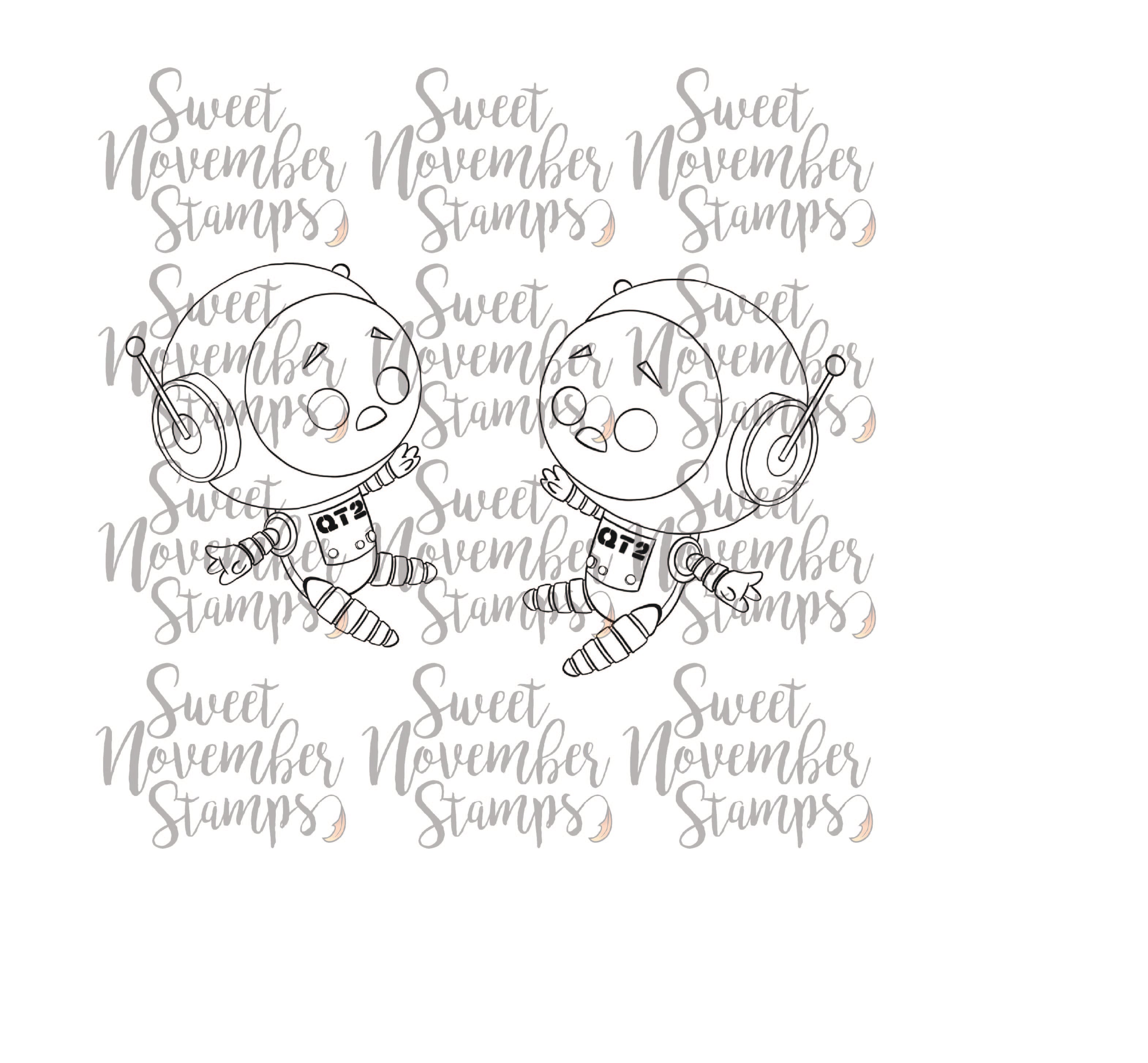 Digital Stamp - Robots vs Aliens: Robot QT2