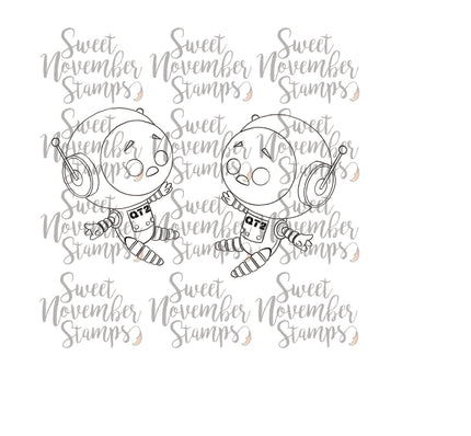 Digital Stamp - Robots vs Aliens: Robot QT2