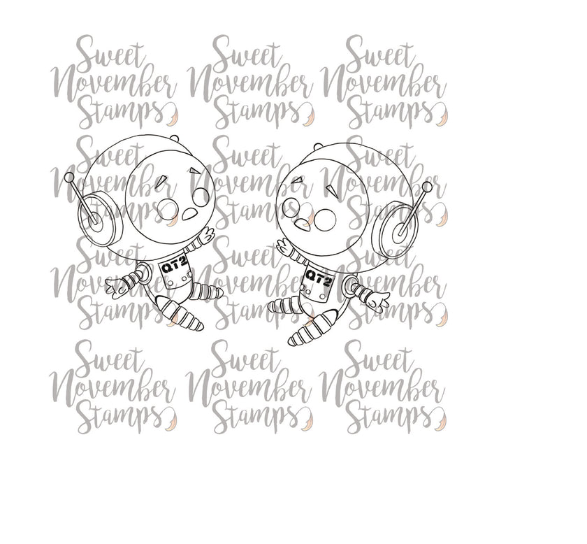 Digital Stamp - Robots vs Aliens: Robot QT2