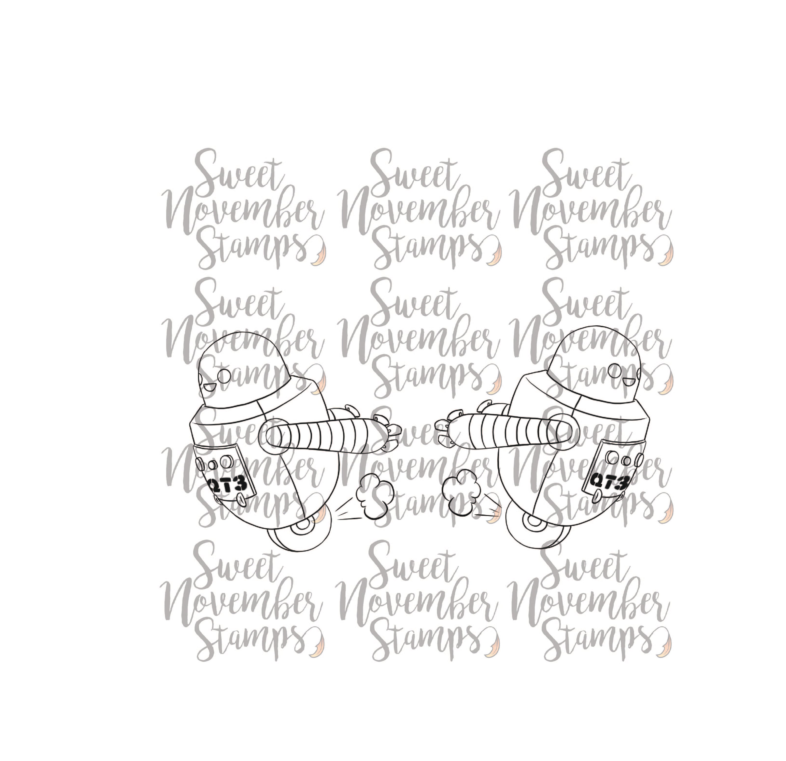 Digital Stamp - Robots vs Aliens: Robot QT3