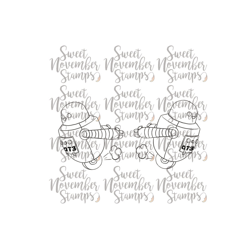 Digital Stamp - Robots vs Aliens: Robot QT3