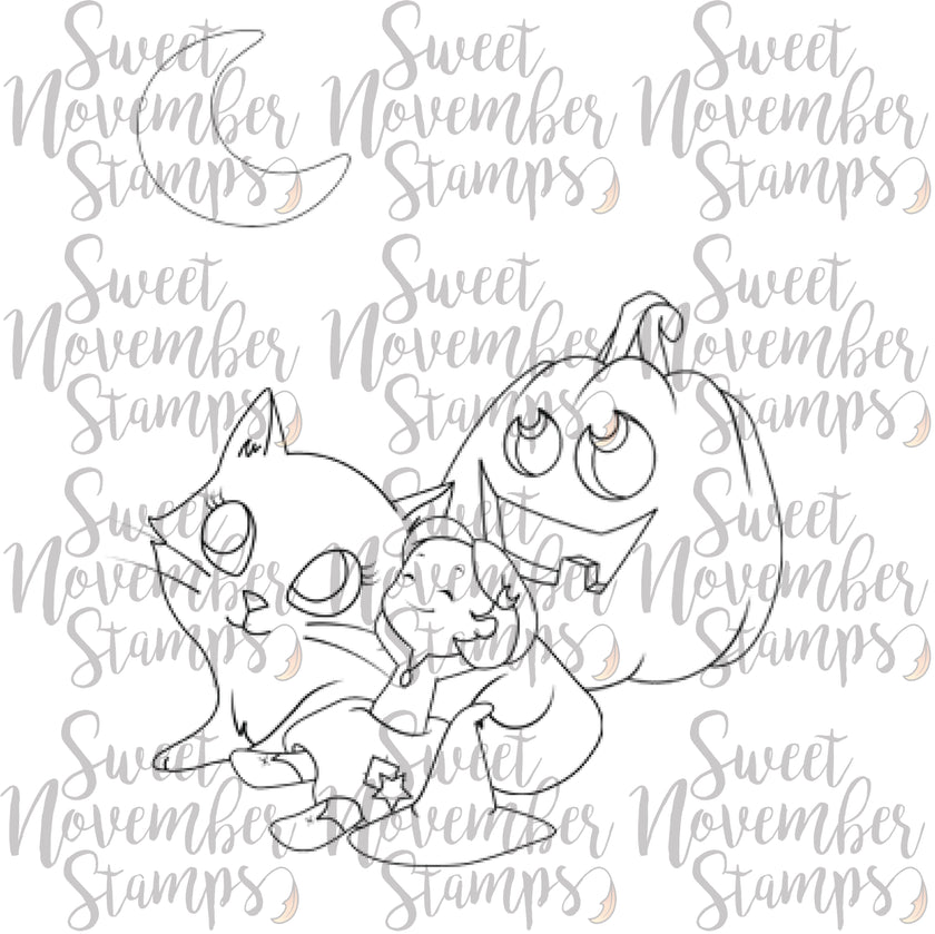 Digital Stamp - Witchwee - Rowena Halloween pack