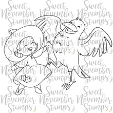 Load image into Gallery viewer, Digital Stamp - Witchwee: Sybil and her pal Poe
