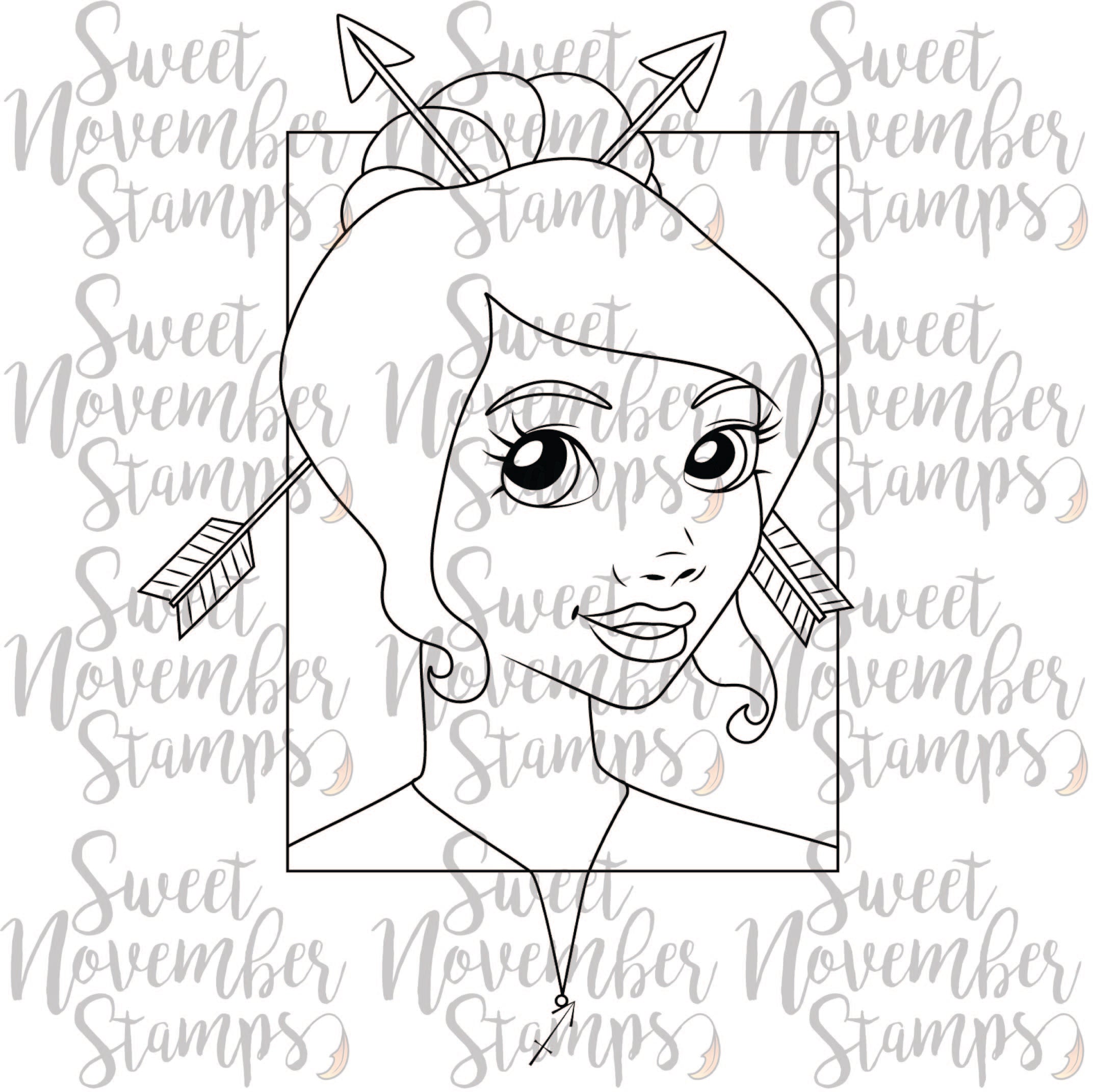 Digital Stamp - Zodiac Girl: Sagittarius