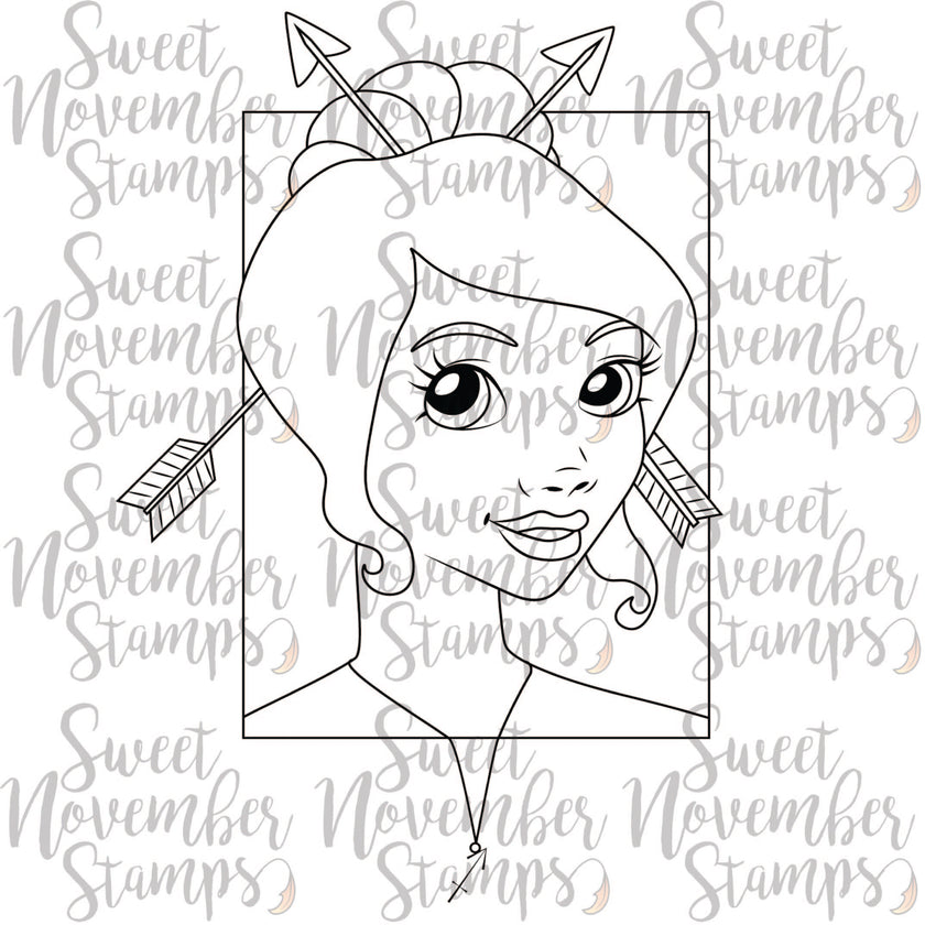 Digital Stamp - Zodiac Girl: Sagittarius