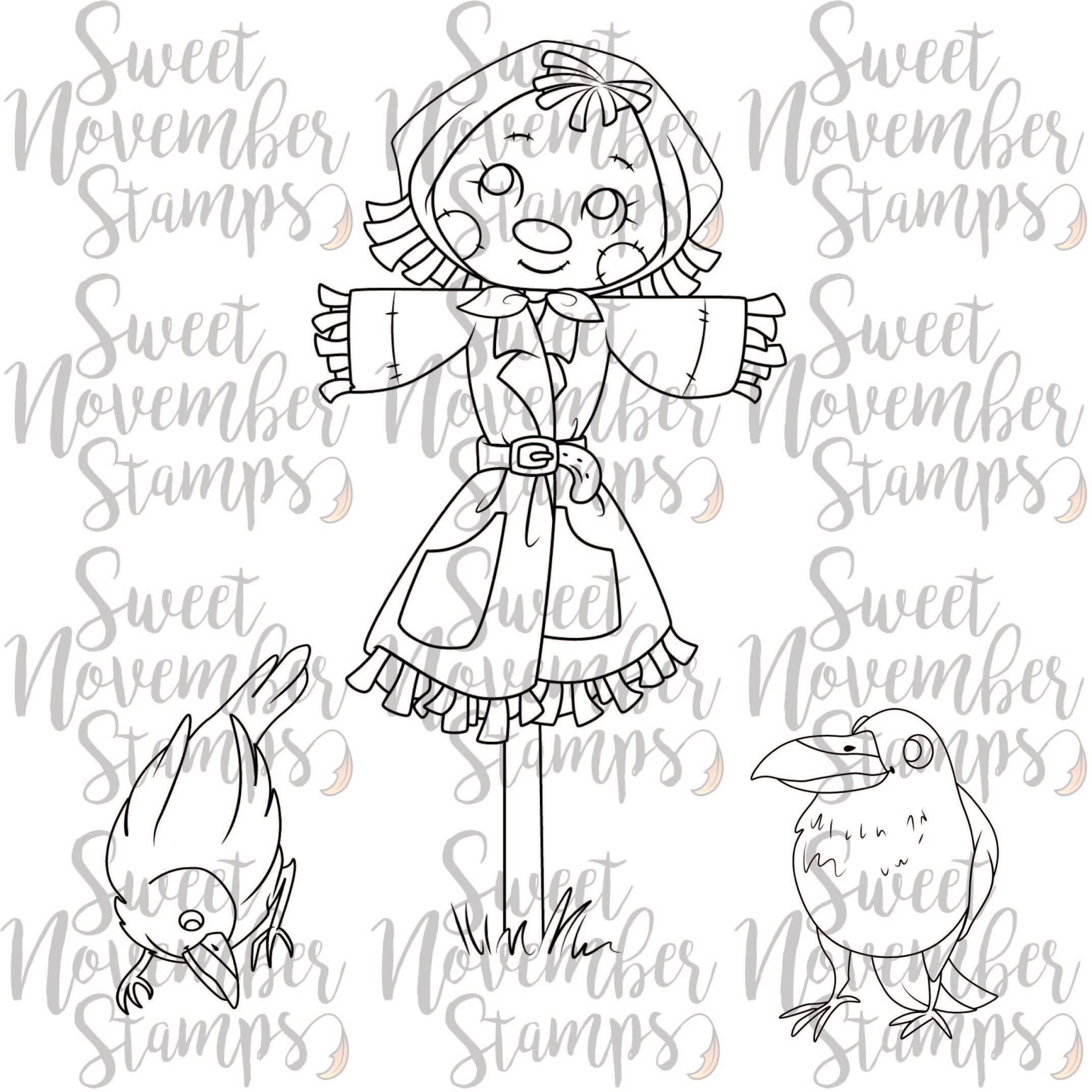 Digital Stamp - Something to Crow About: Sally Strawman