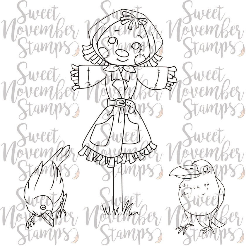 Digital Stamp - Something to Crow About: Sally Strawman