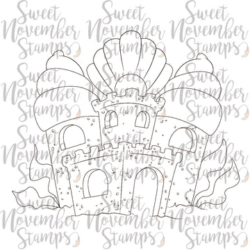 Digital Stamp - The Guppies: Sandcastle Background Builder